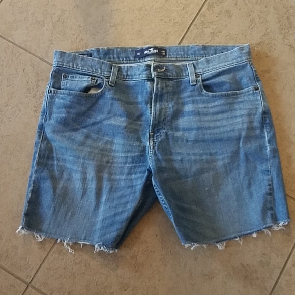 hollister jean shorts mens